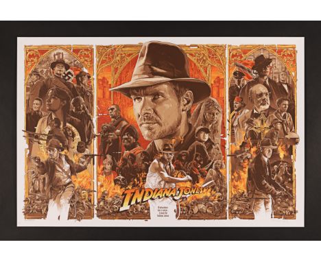 INDIANA JONES: ORIGINAL TRILOGY (1981-1989) - Signed and Hand-Numbered Limited Edition Artist's Proof Print by Grzegorz "Gabz