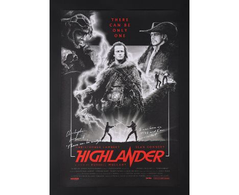 HIGHLANDER (1986) - Christopher Lambert Autographed Limited Edition Vice Press Print by Matt Ferguson, 2022Bidding for this l