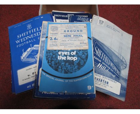 Sheffield Wednesday Programmes 1960's Home and Aways, 'The Eyes of The Kop', 1959 Hillsborough F.A. Cup Semi Final ticket.