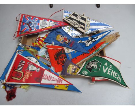 Pennants: World Cup 1966 Featuring 'Willie' Print 1966, Manchester United 1968 European Cup, Sheffield Wednesday 1966 F.A. Cu