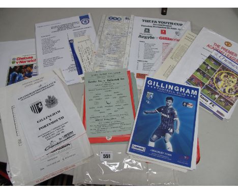 Reserves &amp; Youth Programmes, Chelsea Youth 2013 Cup Final plus ticket. 2011 semi v. Manchester United team sheet plus tic
