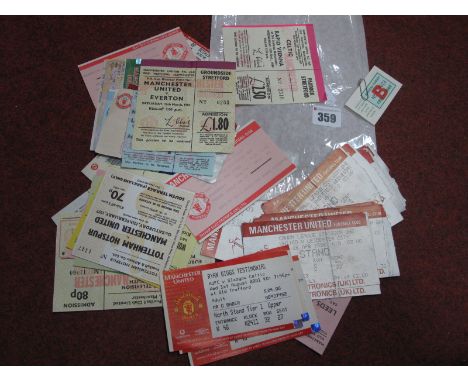 Manchester United Tickets - 1975-6 v. Leeds, 76-7 v. Ajax, St Etienne - C.C.T.V. 76-7 at Tottenham, others 1976 - 2001. 1984 