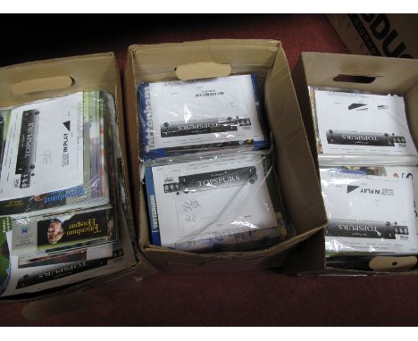 Tottenham Hotspur Home Programmes, 1991-2012, large quantity:- Three Boxes.