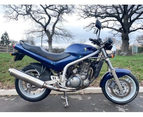 MZ Scorpion motorcycle. 1997. 660cc. Starts and runs. Frame no. 7501186. Engine no. 011585. Last MOT was in 2016Reg P717 GVV.