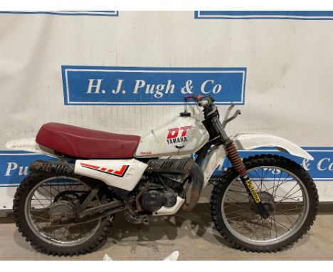 Yamaha DT50 motorcycle. 1982. c/w panels. Matching engine and frame nos. Nice original bike. Reg. OEP 439Y. V5 
