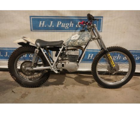 OSSA trials bike. Engine runs but needs kick start, need attention. No docs 