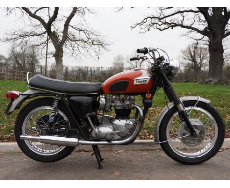 Triumph Bonneville T120R motorcycle. 1969. 650cc. Matching engine and frame numbers. Transferable plate. Runs. C/w State of M