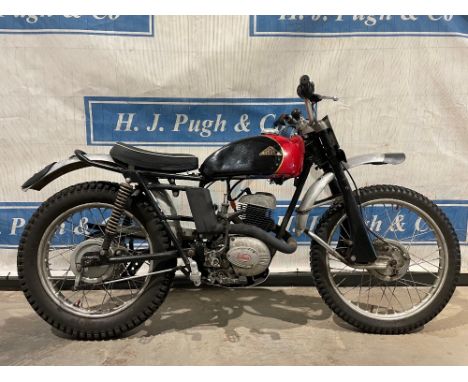 Cotton Trials motorcycle. 1961. 250cc. Villiers 32A. Runs.  c/w old Mot papers, test papers and workshops manual. Reg 230 UYY