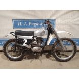Walker BSA 250cc scrambler. Twinpark ignition methanol engine