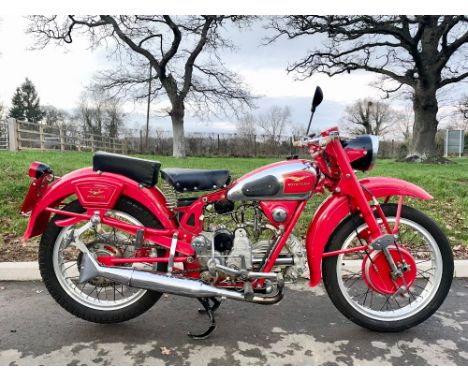 Moto Guzzi Airone motorcycle. 1948. 250cc. Frame no. 16481. Engine no. M83417. Reg YWG 656. c/w dating certificate, old MOT a