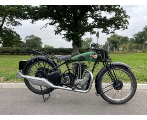 BSA 350 OHV motorcycle. 1931. 349cc. Frame no. Y5/556. Engine No. Y6/298. Good compression. Reg. LXS 588. V5 