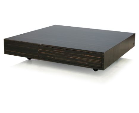 A K-3 BY KENZO TAKADA COFFEE TABLE
Low-profile square table crafted from wood fiber, hand-finished with a dark Ammara ebony l