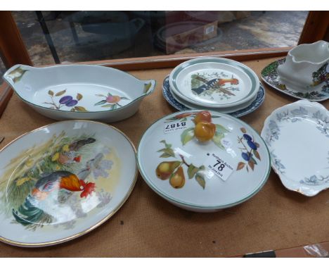 Collection of assorted ceramics including Royal Worcester Evesham Vale and Royal Albert