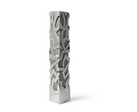 § Geoffrey Clarke R.A. (British 1924-2014) Column, 1993 (LeGrove S692)  stamped artist's mark, aluminium  Dimensions:26cm hig