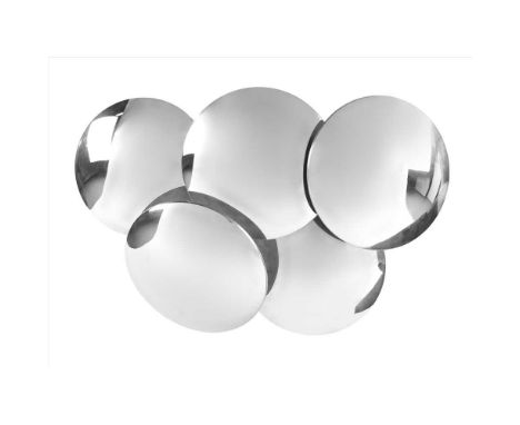 Studio Reggiani, Italy Ceiling / Wall Light, circa 1970s manufacturer's stickered label, white painted steel and chromeDimens
