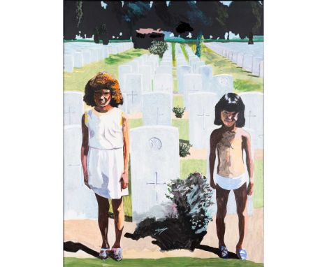 § Terry Atkinson (British 1939-) The Stone Touchers 1 Art from the Bunker 4, 1985  acrylic on board  Dimensions:121cm x 90cm 
