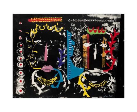 § John Piper C.H. (British 1903-1992) Foliate Heads II, 1975 (Levinson 246) signed, dated and numbered 26/75 in white crayon,