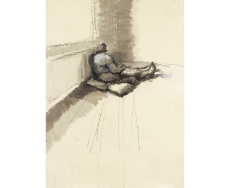 § Celia Paul (British 1959-) Back View of My Mother, 1991   ink, wash and pastel on paper  Dimensions:77.5cm x 57.2cm (30 1/2