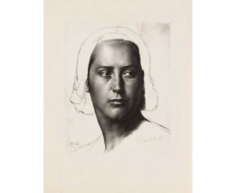 § Gerald Leslie Brockhurst (British 1890-1978) Siena, 1944 (Fletcher L2)  signed in pencil (lower right), lithograph on paper