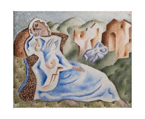 § John Armstrong (British 1893-1973) Algerian Landscape I, circa 1930  initialled (upper right), oil on canvas  Dimensions:42