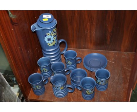 A CARLTONWARE FLORAL COFFEE SET 