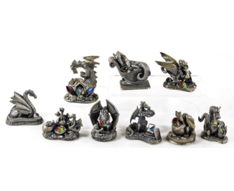 Various Myth and Magic Collectors Club figures, etc. to include Playmates, 9cm H, The Dreamy Dragon, etc. (9)