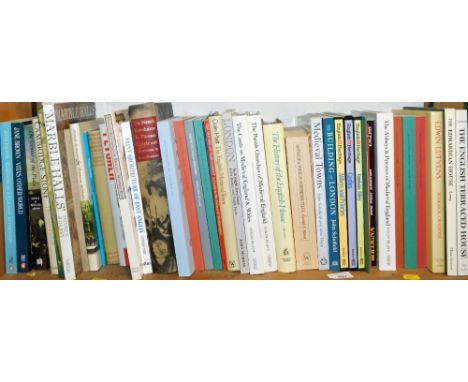 Various books on architecture etc., The Edwardian House, Medieval Towns, The English Terrace House, etc.  (1 shelf) 