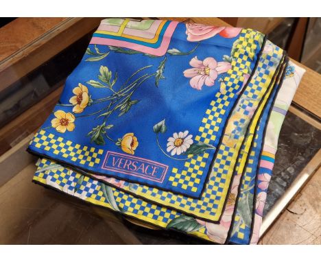 Versace Designer Ladies Silk Scarf - 34.5 inches square