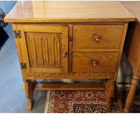 Royal Oak (Grassington) Light Oak Cutlery Cabinet - 76cm high