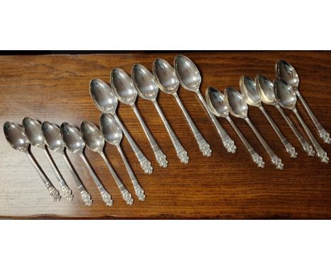 Silver Hallmarked Garrard &amp; Co of Sheffield Cutlery Spoons Service - 923g 