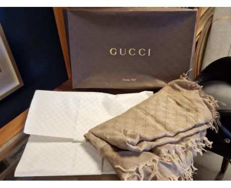 Gucci Boxed Ladies Designer Silk Shawl Scarf - 51 inches square