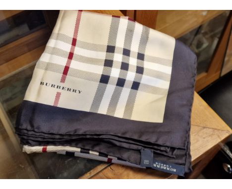 Burberry Ladies Silk Scarf - 34 inches square
