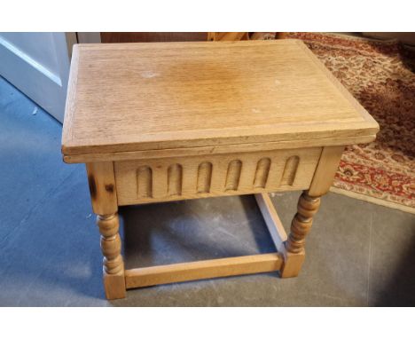 Light Oak Adjustable Games Table - 47cm high