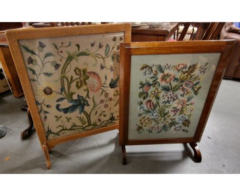 Vintage Pair of Oak Fireguards Firescreens