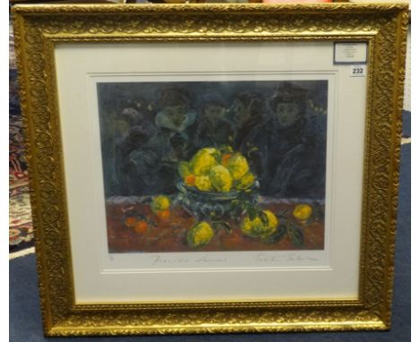 Tabitha Salmon, Signed Limited Edition Print, 'Procida Lemons', 45cm x 51cm.