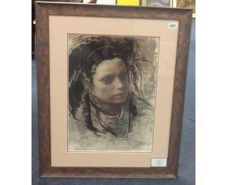 Modern Print, 'Woman in Thought', 48cm x 35cm.