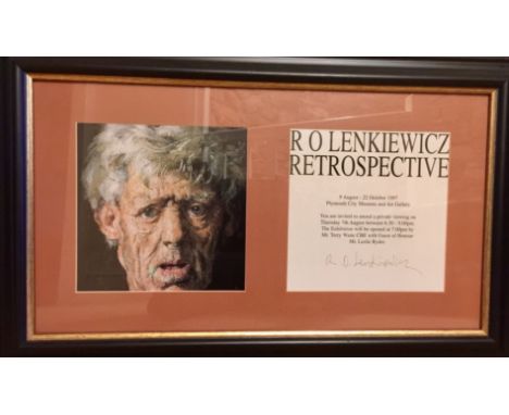 Robert Lenkiewicz (1941-2002), print 'Snowy, Retrospective' (frame size 60cm x 38cm).