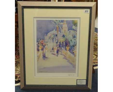 Knighton Hammond, Limited Edition Print, 'French Promenade',43cm x 31cm.