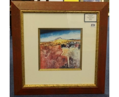 Michael Morgan, Signed Limited Edition Print, 'Pembrokeshire Farm', 25cm x 25cm.
