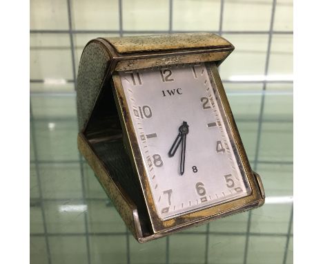 SHAGREEN EFFECT CASED IWC TRAVEL CLOCK