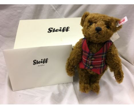 STEIFF - ANGUS THE SCOTTISH BEAR, NO. 294  WITH CERTIFICATE AND BOX