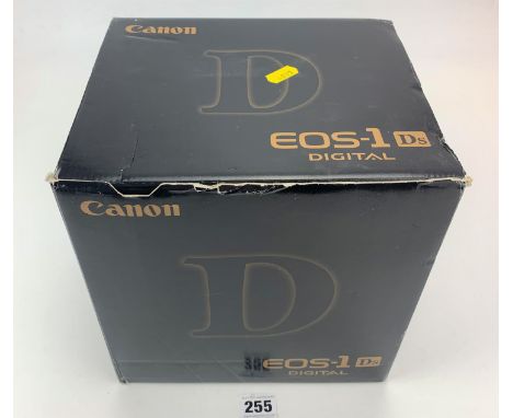 Canon EOS-1 Ds Digital camera in box with charger, strap, accessories and instructions