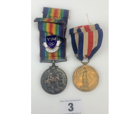 The Great War for Civilisation 1914-1919 and 1914-1918 medal, both marked 11-12747 Pte.W. Robinson W.York. R. And YIM Retired