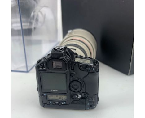 Miniature Canon EOS-1 Ds Mark III digital camera replica model 1:4 scale model in box made to commemorate the production of m