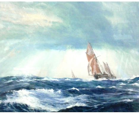 James Chambury, watercolour seascape, signed to bottom left