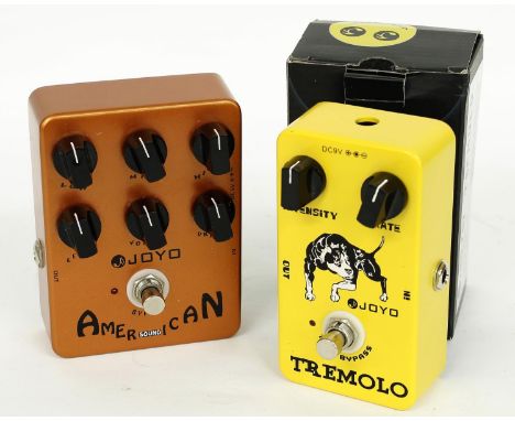 Joyo American Sound guitar pedal; together with a Joyo JF-09 Tremolo guitar pedal (2)  *Please note: Gardiner Houlgate do not