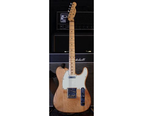 Roberto Brandoni Custom T Type electric guitar, natural finish, with Stagg hard case 