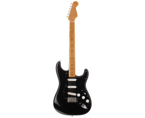 2009 Fender Custom Shop David Gilmour NOS Stratocaster electric guitar, made in USA; Body: black finish, a few light surface 