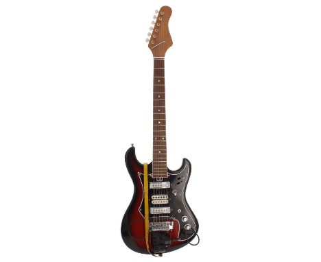 Roland GK-2 midi pickup fitted upon a modified 1960s Teisco, with original GK-2 box and papers; together with a Ross RG10 pra