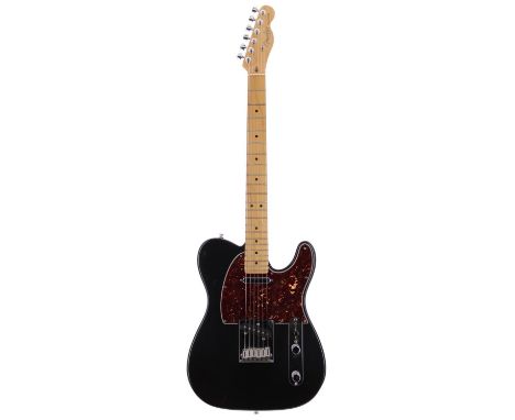 1999 Fender American Standard Telecaster electric guitar, made in USA; Body: black finish, a few light surface marks to back;